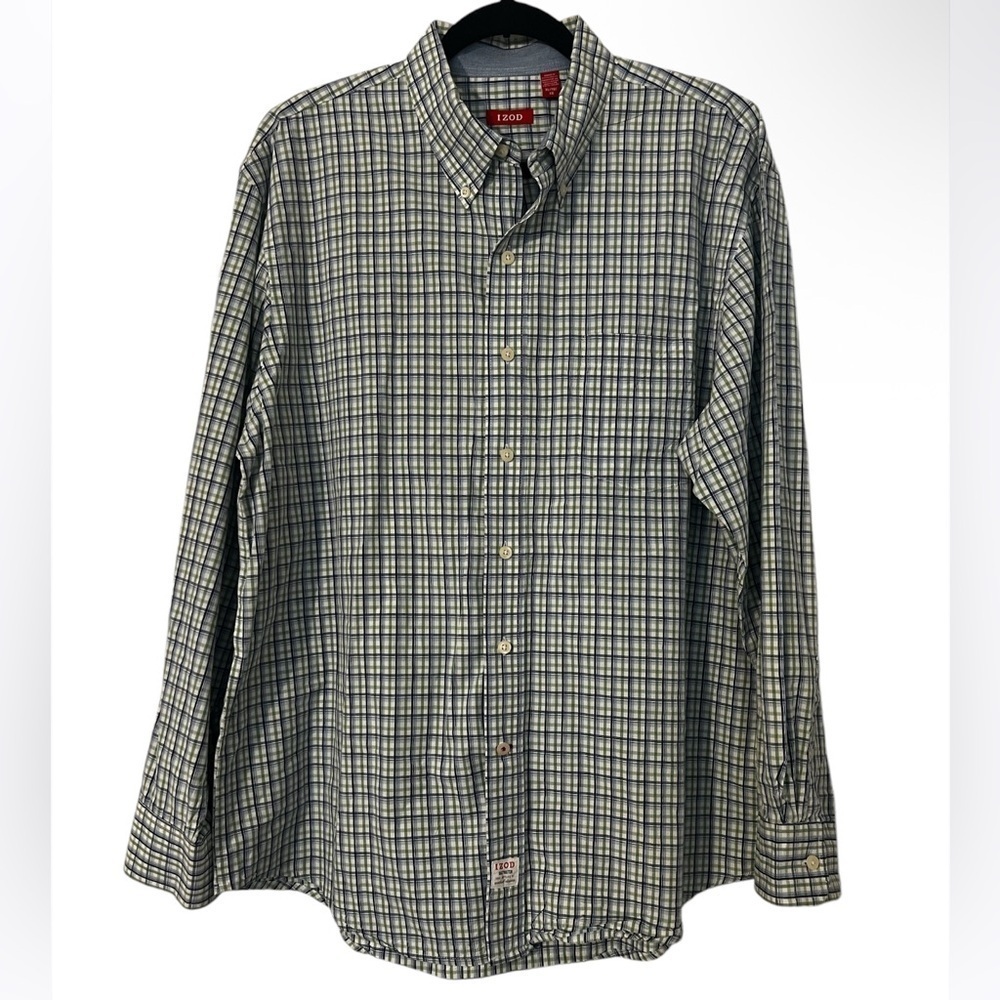 Men’s Izod Plaid Button Down Dress Shirt